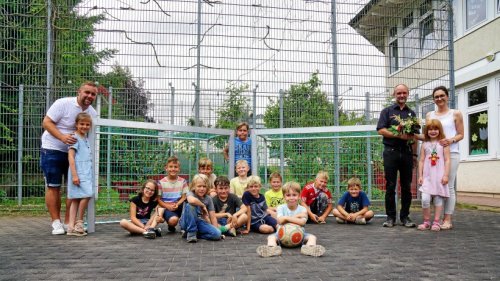 Neue Fußballtore für Niedersachswerfer Grundschule