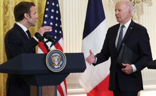 Macron Uses White House Visit to Voice Frustration With Two US Laws