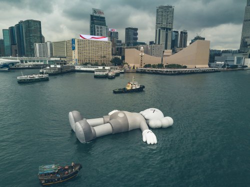 Nothing to See Here. Just a Massive Inflatable Mouse Floating on Hong Kong Harbor