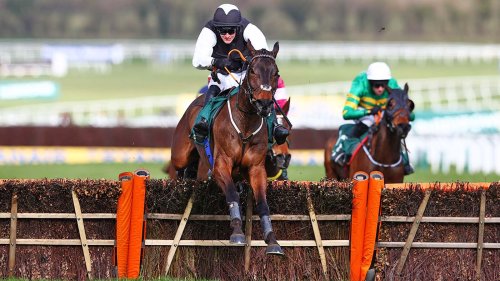 Jockey returns from fracturing vertebra in a fall last month to clinch Cheltenham Stayers’ Hurdle victory