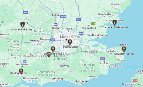 The 7 best fish and chips shops in and around London, mapped