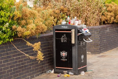 Why are there so few bins in the City of London?