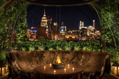 Warm up inside these heated igloos at a hip downtown hotel this winter