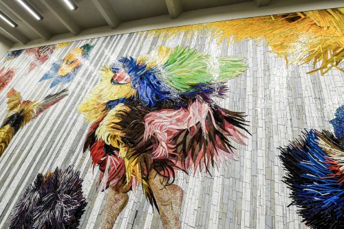 See this massive mosaic inside the new Times Square subway entrance