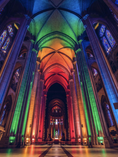 The Cathedral of St. John the Divine lights up for Pride Month