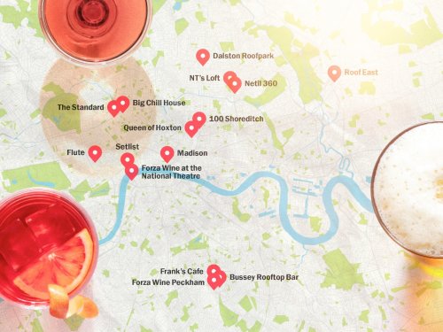 The 15 best rooftop bars in London, mapped