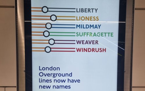 The full list of potential London Overground line names rejected by TfL