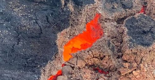 Red-hot, lava-like glowing rock spotted in Scottish field, photos go viral