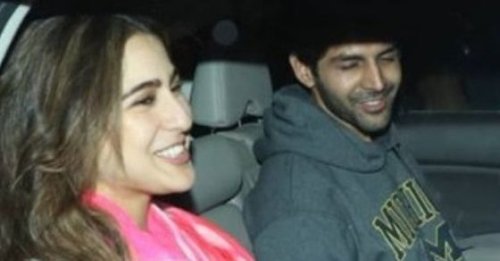 [PHOTOS] Sara Ali Khan can't stop smiling in the company of her self-admitted crush Kartik Aaryan