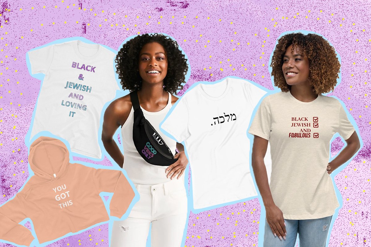 Black Modern Orthodox woman sells empowering Jewish apparel with Hebrew slogans