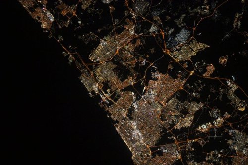 International Space Station commander snaps nighttime photos of Israeli city lights