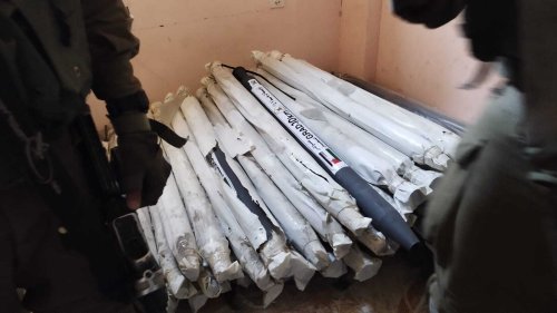 Troops in Gaza find dozens of rockets under UNRWA boxes