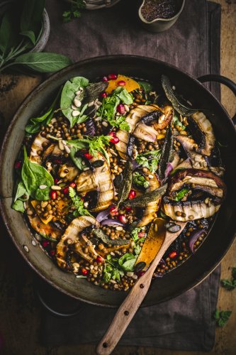 Lauwarmer Portobello Pilz Salat – proteinreich & lecker!