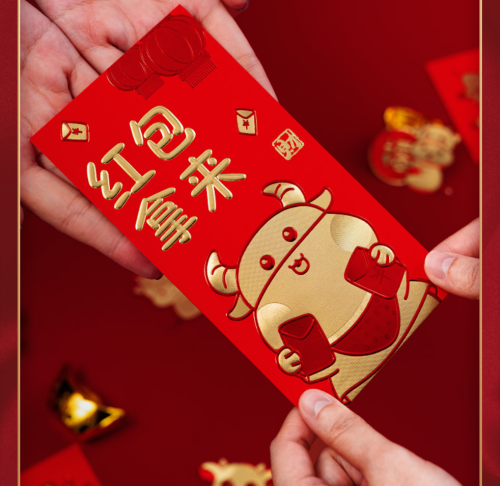 Rote Umschläge (Hong Bao) zum chinesischen Neujahr verschenken