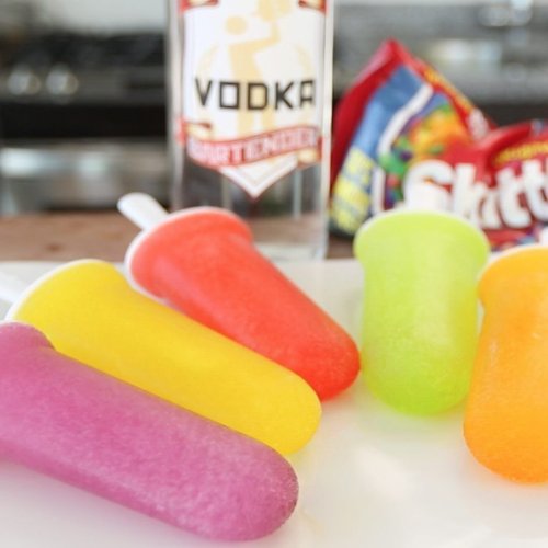 Skittles Vodka Popsicles
