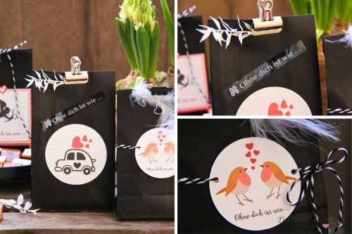 Geschenkidee zum Valentinstag und eine Anleitung zum Sticker plotten