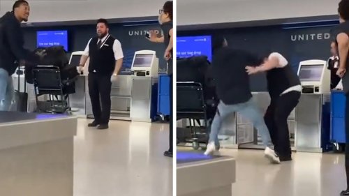 Insane Brawl Passenger Beats Up United Employee at Newark Airport