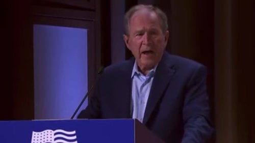 George W. Bush Astounding Flub ... Equates Putin's Invasion to W's Iraq Invasion