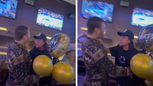 Theo Von Grabs Fan By Throat at Nashville Bar