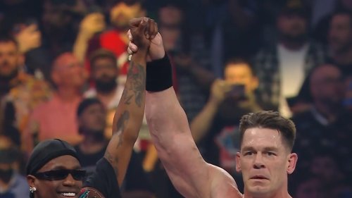 John Cena Beats Rhodes For 17th WWE Title ... W/ Help From Travis Scott