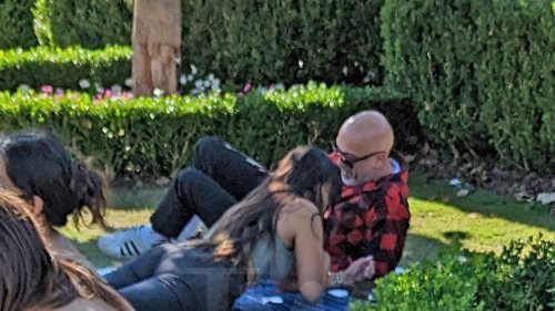 Jo Koy Picnic With Mystery Woman ... Smoochin' With A Side Of Coffee!!!