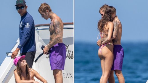 Justin & Hailey Bieber Dive in for Romantic Getaway ... Il Perro Chilling Too!!!