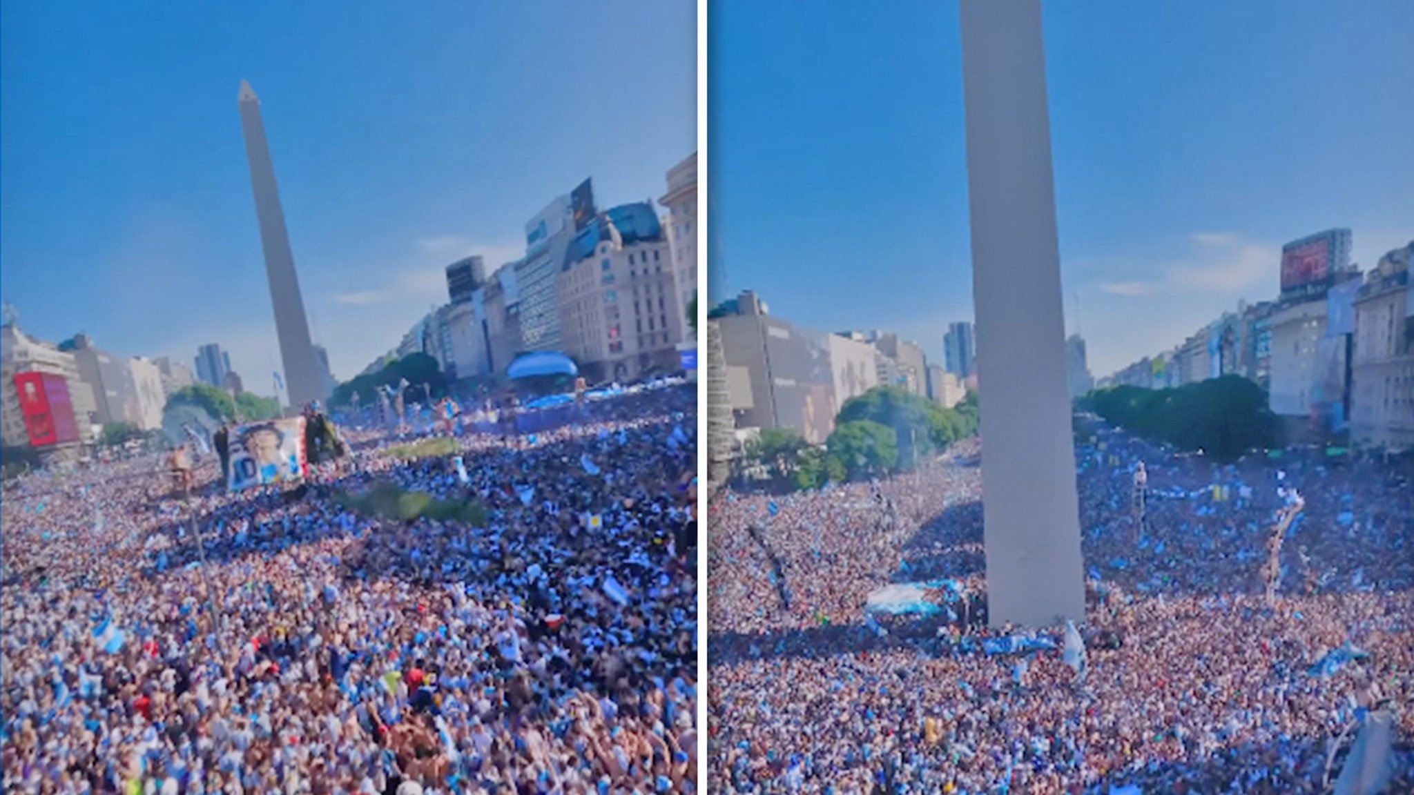 World Cup Celebration Huge Party In Buenos Aires Streets ... Drone Cam Captures Wild Scene
