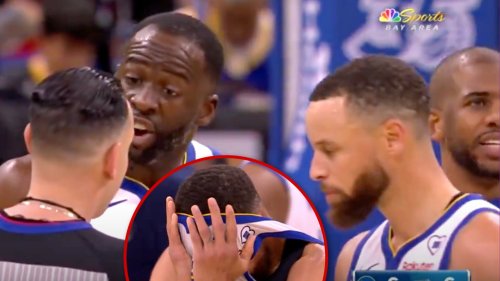 Draymond Green Ejected For Yelling At Referee ... Curry Gets Emotional