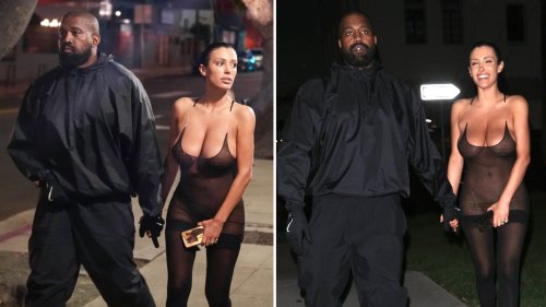 Kanye West Steps Out With Bianca Censori In A Sheer Black Outfit