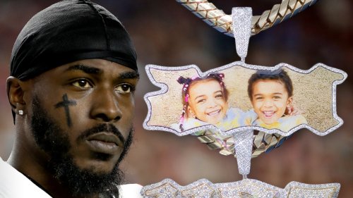 NFL's Tevin Coleman Cops Doubled-Sided Diamond Pendant ... To Honor Twins