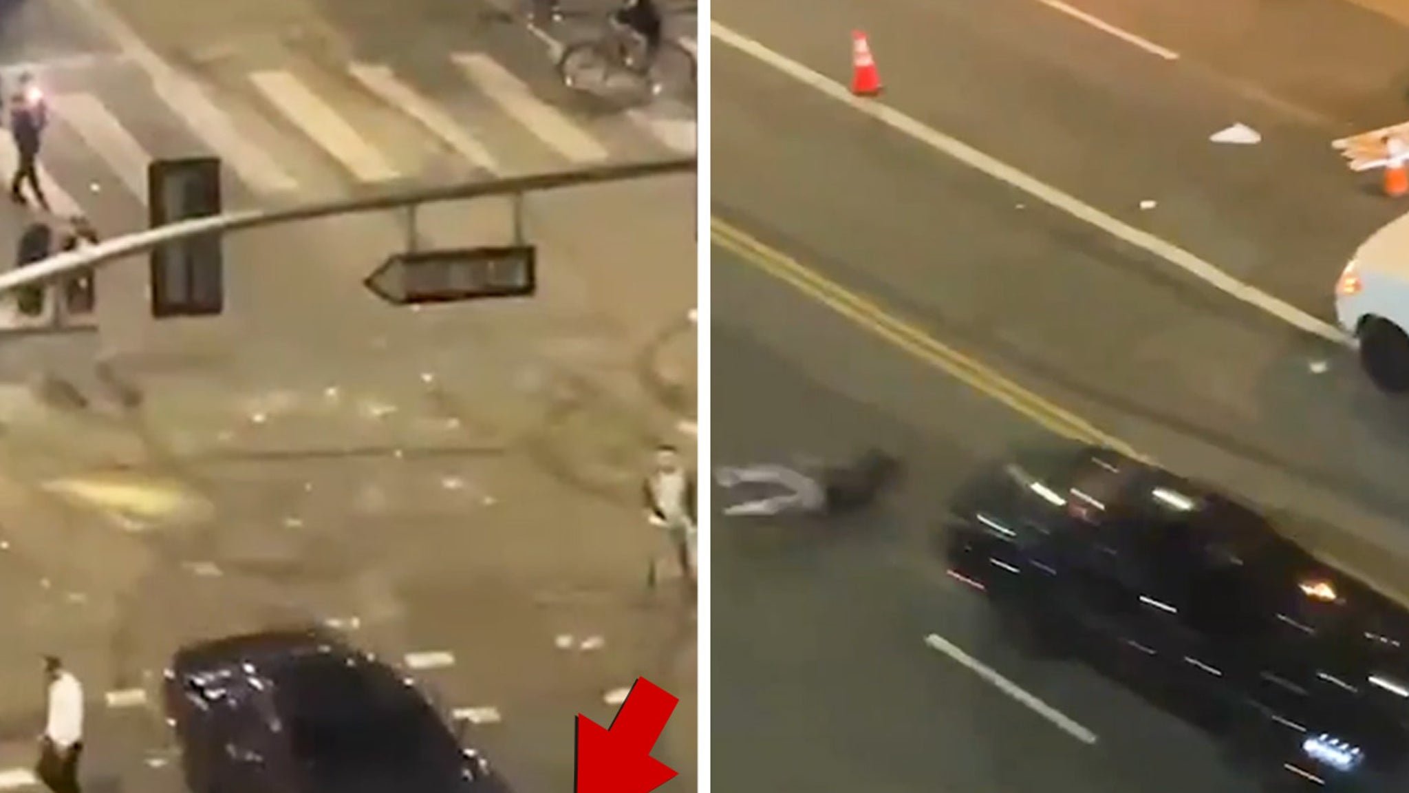 Dodgers Celebration Car Hits Cyclist ... Fires, Looting, Cops and More
