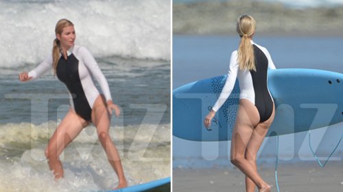 Ivanka Trunk Displays Beach Bod And Surfing Skills In Costa Rica