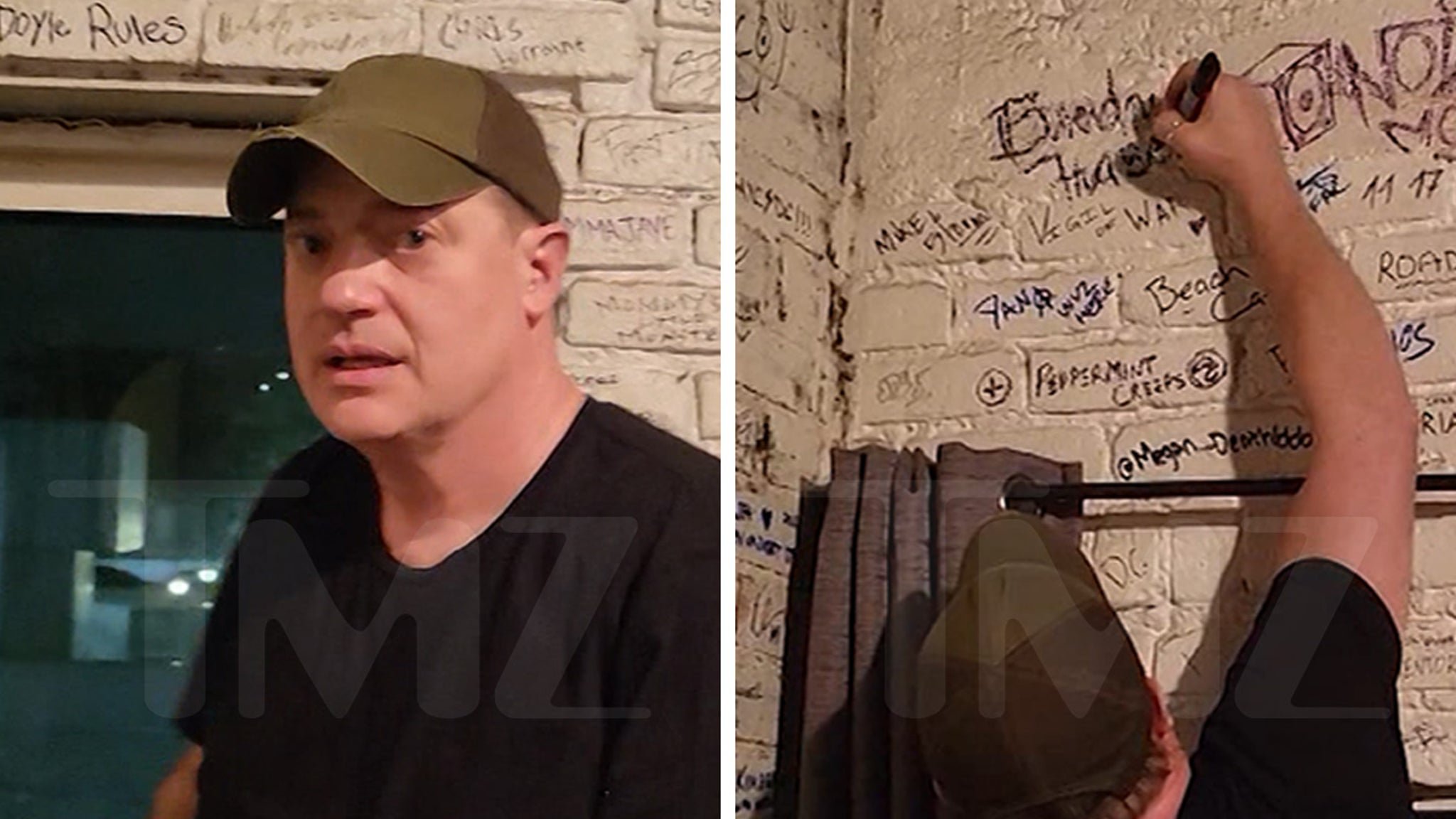 Brendan Fraser Hits Famous Club After Oscars Win ... Leaves Mark, Supports Son