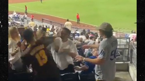 L.A. Dodgers Man Socked In Face By Padres Fan ... Insane Fistfight At Game