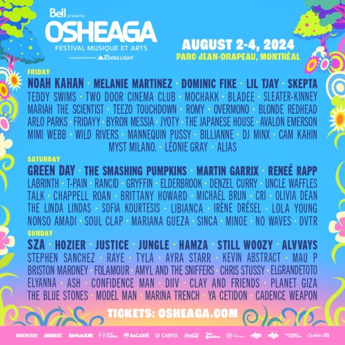 Osheaga Music Festival Reveals Lineup For 2024 Edition; Single Tickets on Sale Feb 23 | To Do Canada