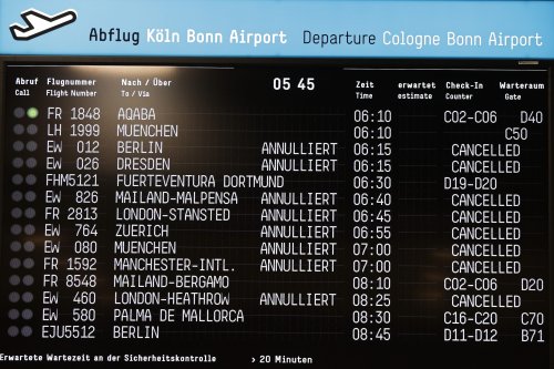 Ausfälle am Flughafen Köln/Bonn: Diese Flüge fallen heute aus
