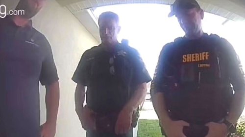 Ring Camera Captures Cops Prying Lock Off Door to Evict Family -- Only to Realize They're At Wrong House