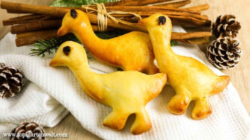 Martinsgänse backen aus Quark-Öl-Teig