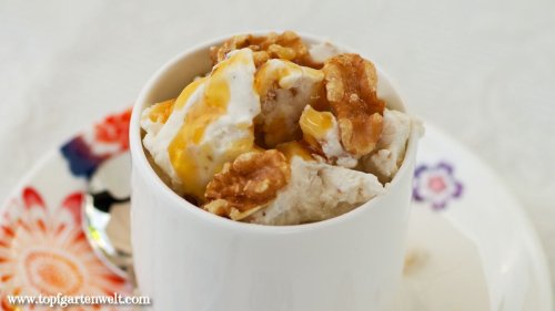 Frozen Yogurt selber machen mit Honig und Walnüssen, Rezept und Buchtipp