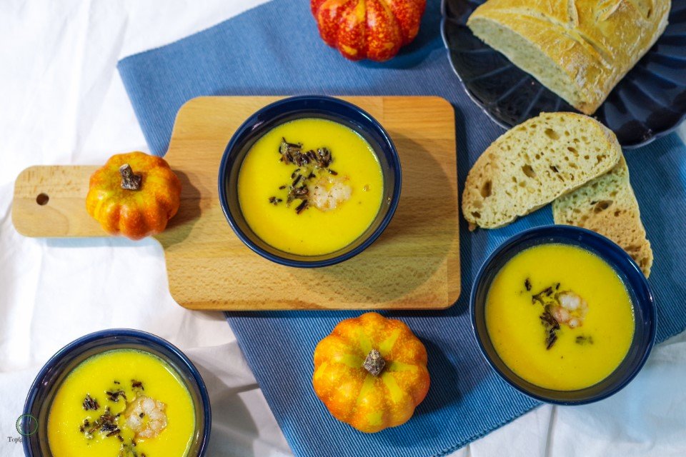 Italienische Kürbissuppe mit Mascarpone aus Italy made at Home