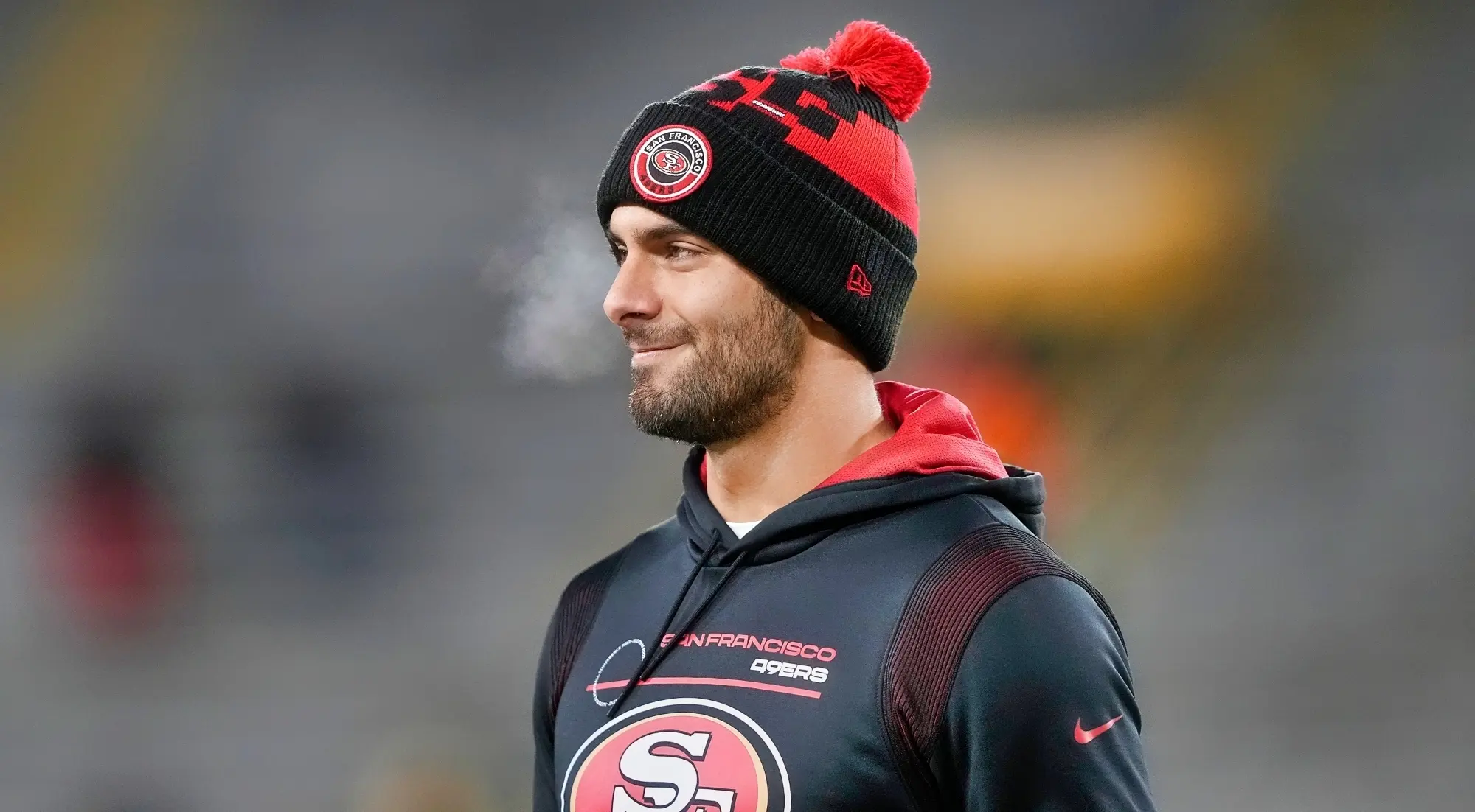 NFL fans roast Jimmy Garoppolo and Trey Lance for laughing on the sidelines  as 49ers struggled vs Eagles