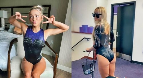 Olivia Dunne Was ‘Ridin Dirty’ In Her Leotard And Leg Boot After Injuring Herself At Gymnastics Meet (VIDEO)