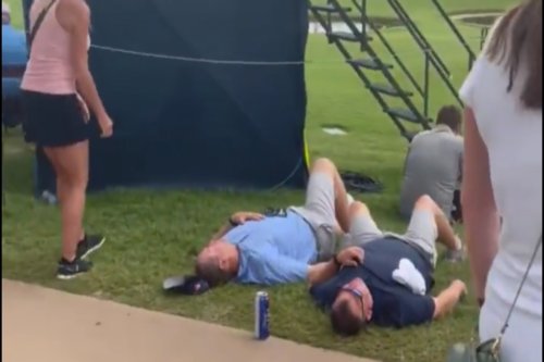 Golf Fans Hilariously Roasted Two Guys Who Were Passed Out Drunk At PGA Championship (VIDEO + TWEETS)