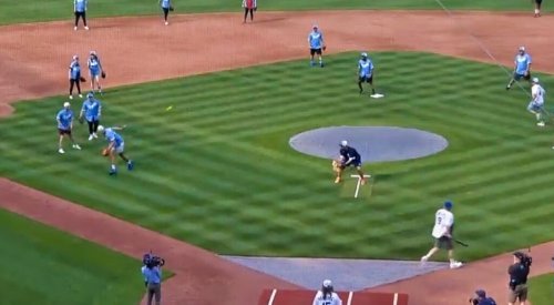 Patrick Mahomes Shows Off His Crazy Softball Skills With Insane Behind-The-Back Throw (VIDEO)