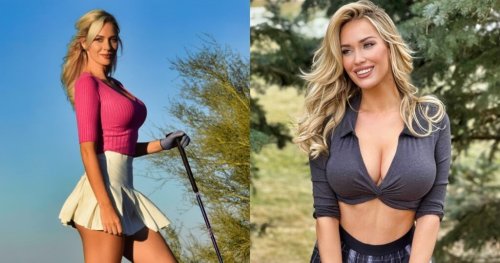 Paige Spiranac Goes Braless In Green Jacket As She Teases Her New Augusta Towels On The Course (PIC)