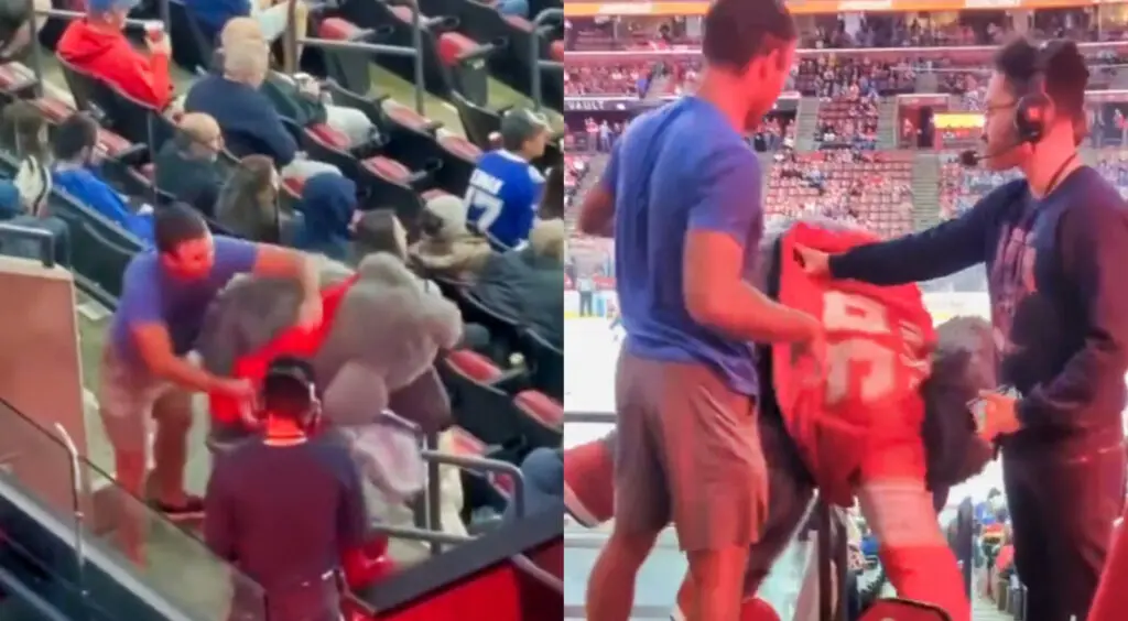 Florida Panthers mascot, fan get into melee; team launches