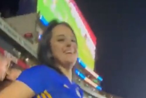 Female Soccer Fan Flashes Entire Stadium While Celebrating Video Flipboard 