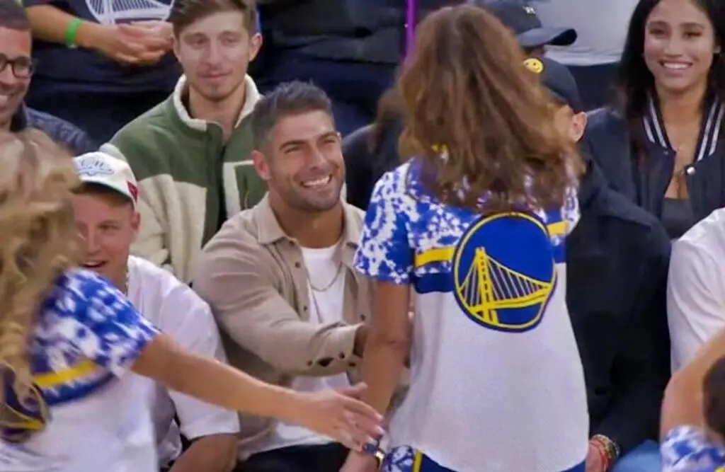 Jimmy Garoppolo draws attention on and off the field, as the Warriors  cheerleaders showed