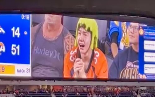 SoFi Stadium Jumbotron Hilariously Trolled Broncos Fans With Crying Filter  During Christmas Day Beatdown By The Rams (VIDEO)