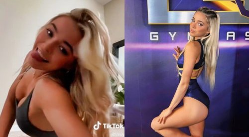 Lsu Gymnast Olivia Dunne Is Going Viral After Showing Off Her Seductive Moves On Tiktok Video